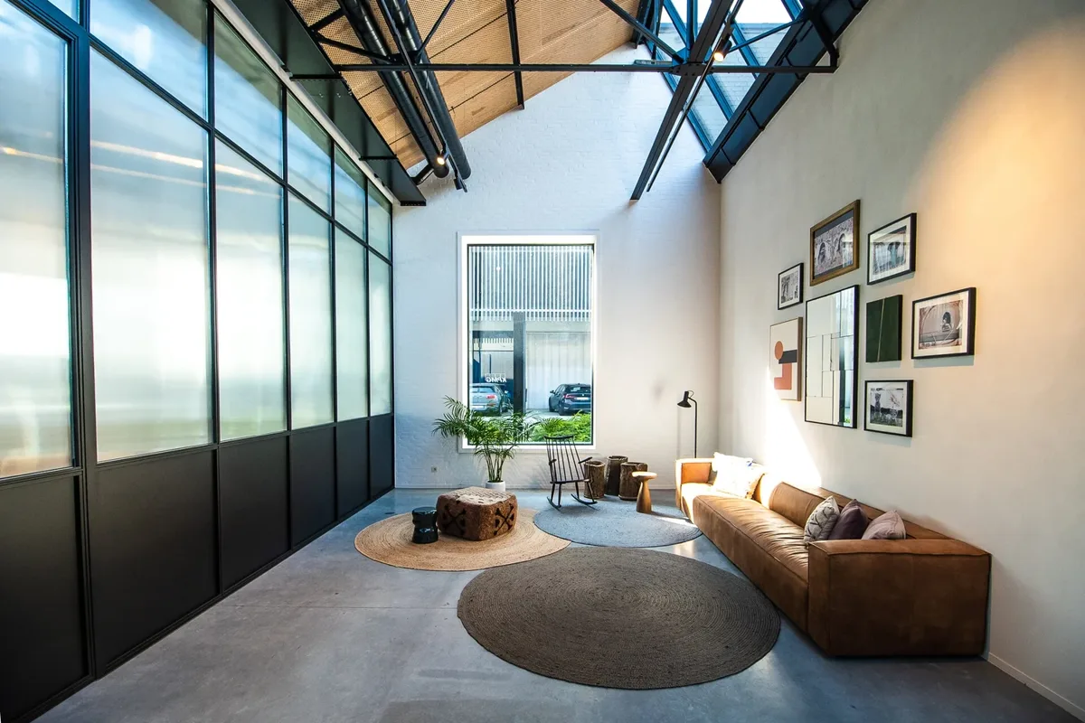 Lounge area in Cotton Factory, the former velvet factory where DX-Solutions is based