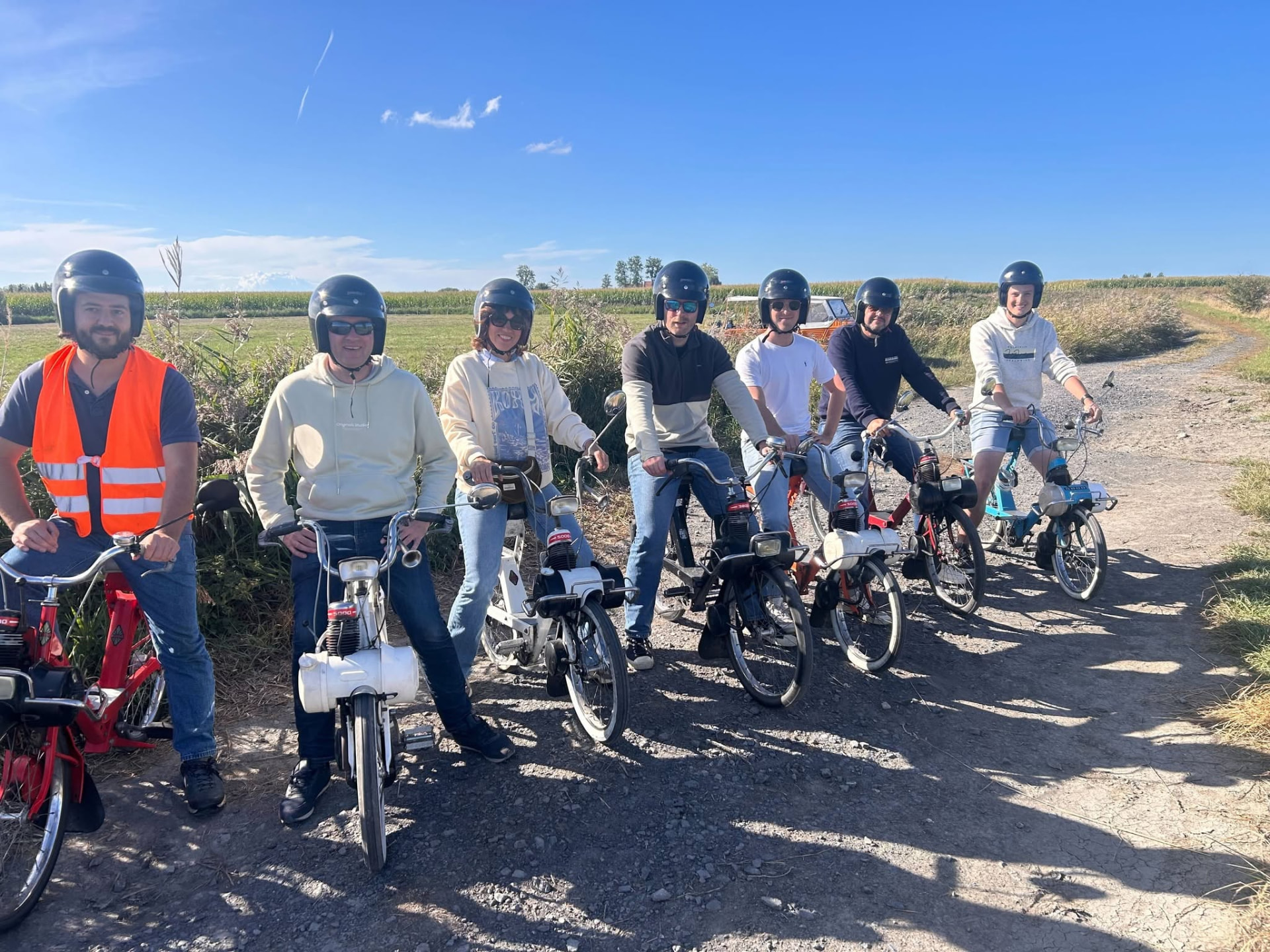 Teamuitstap met de solex