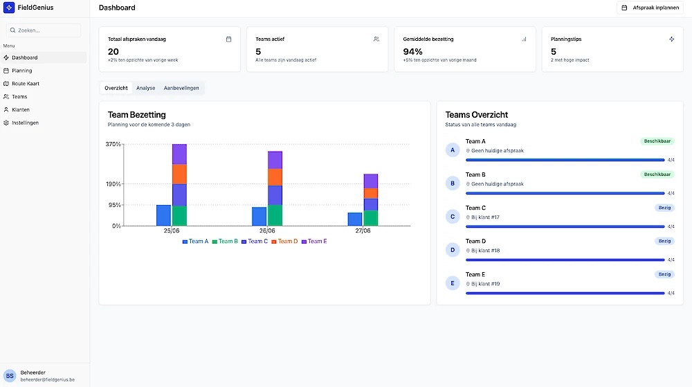 Fieldgenius: AI-driven planning tool